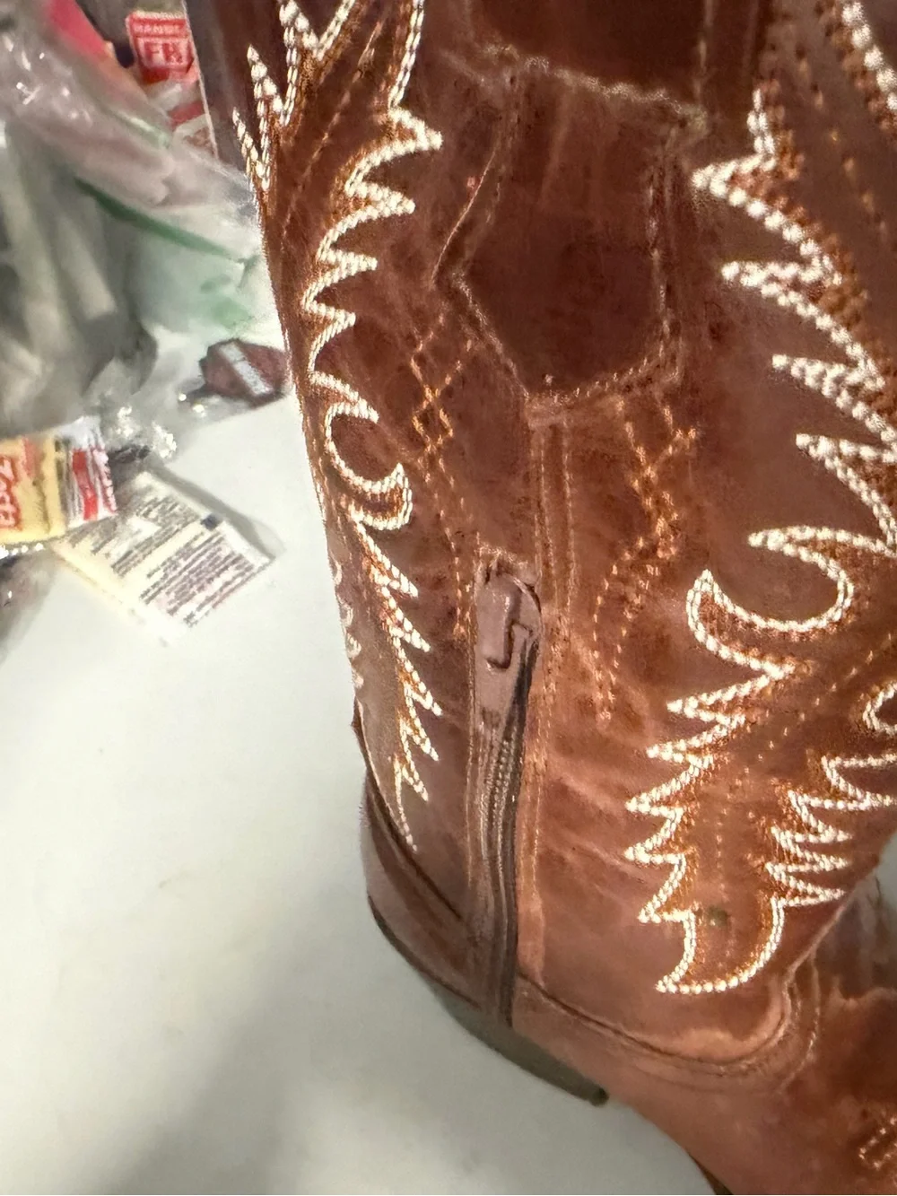 ROCKEM boots size 9 toddler brown cowboy boots new with damaged box 4721